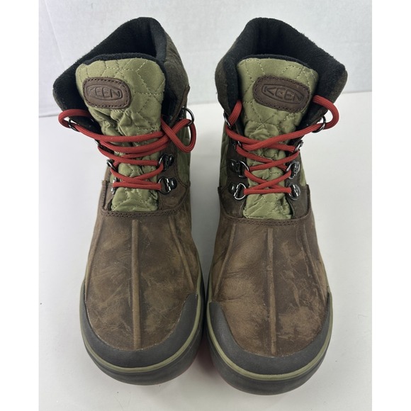 Keen Elsa Boot II Quilted Brown Green Red Lace Waterproof Bootie Women's 9.5 - Picture 6 of 13